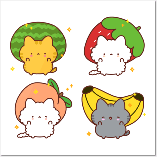 Cats And Fruit Hats Posters and Art
